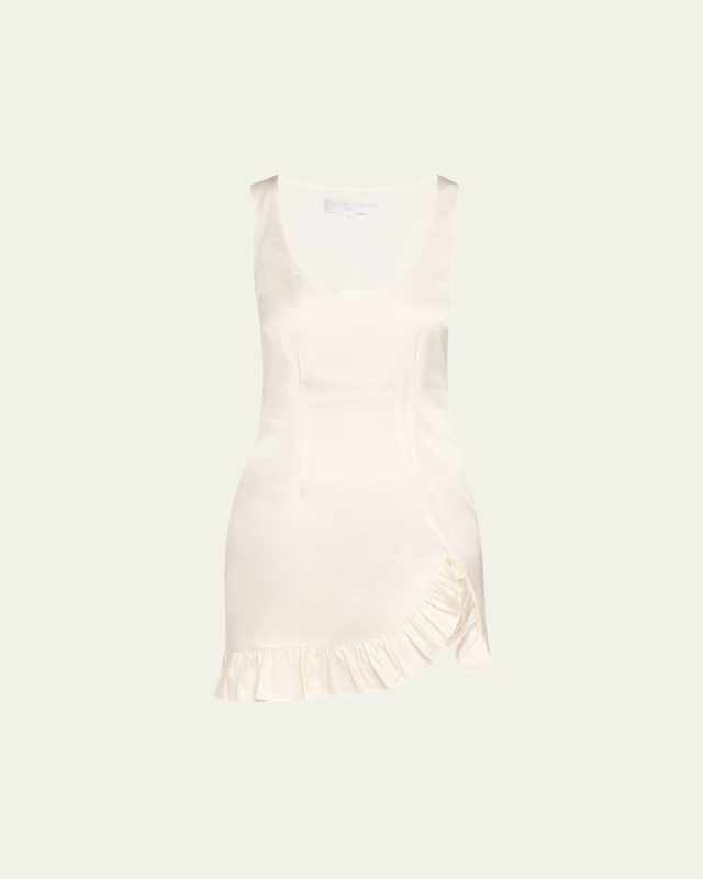 Natalie Ruffle-Hem Mini Dress